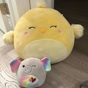 Yellow and Gray Plush Toy Set